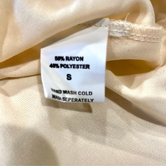 WALTZ Illusion 3D Rose netted neck handkerchief hem flowy midi dress size S Y2K - Picture 7 of 7